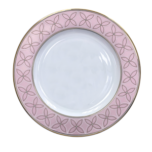 DES FLEURS - PINK 27cm Rim Dinner Plate