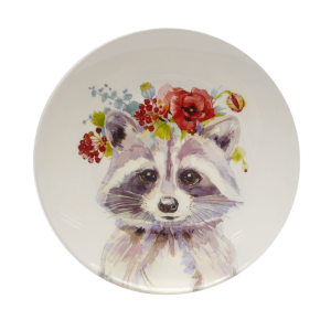 TABLEWORKS Raccoon 27cm Round Plate
